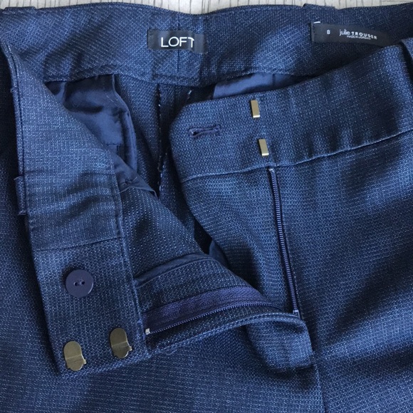 Ann Taylor Blue Trousers with Button Details SZ8 - Picture 6 of 13